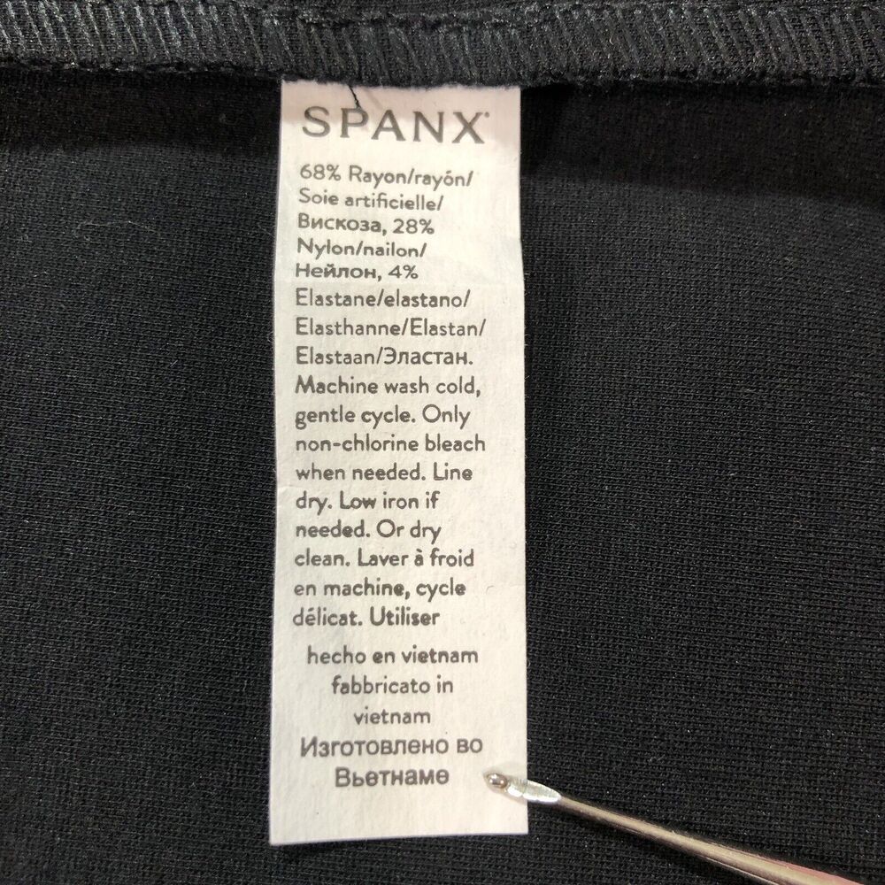 Spanx Perfect Fit & Flare Dress Womens Classic Black Career Pockets Size Medium - Picture 7 of 9
